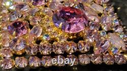 Vintage Juliana Fuschia Pink Rhinestone Costume Jewelry Brooch Pinks Galore
