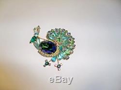 Vintage Juliana Peacock Brooch Blue/Green L@@K