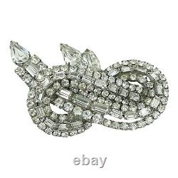 Vintage Juliana Rhinestone Brooch Rhodium Plated DeLizza and Elster