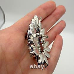 Vintage Juliana Rhinestone Pin Pendant Brooch Verified Ravioli Green Blue Glass