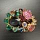 Vintage Juliana Style D&E Rhinestone Statement Brooch Huge Multi-Color Mid Centu