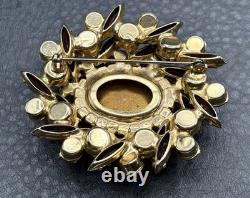 Vintage Juliana Watermelon AB Heliotrope Rhinestone Brooch Large Statement