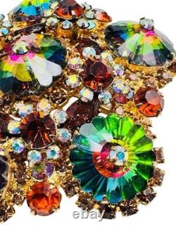 Vintage Juliana Watermelon Rhinestone Brooch Pin Stunning Verified