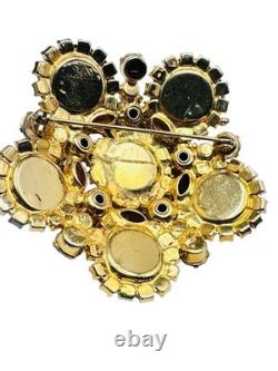 Vintage Juliana Watermelon Rhinestone Brooch Pin Stunning Verified