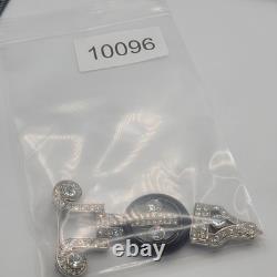 Vintage Kenneth Jay Lane Brooch Art Deco Revival Large Signed Rhinestone