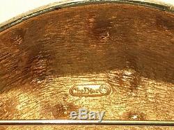Vintage Large CHRISTIAN DIOR Goldplated Rhinestones CRESCENT MOON Shape Brooch