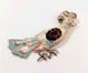 Vintage Large Reja Cockatoo Bird Pink Blue Enamel Purple Rhinestone Brooch