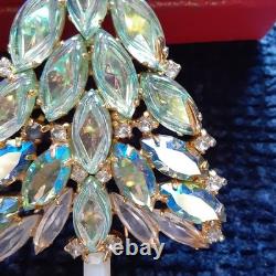 Vintage Large Unique Ab. Christmas Tree Pin Brooch Gale & Friends