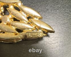 Vintage Levine-Simson L-S Signed Aurora Borealis Extra Large Butterfly Brooch