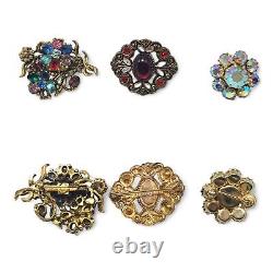 Vintage Lot Of Brooches Pins 29 Rhinestone Crystal Coro Eisenberg Weiss Juliana