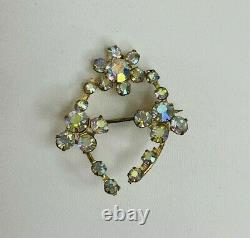 Vintage Made In Austria Costume Jewelry Brooch Pin Colorful Womens
