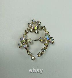 Vintage Made In Austria Costume Jewelry Brooch Pin Colorful Womens