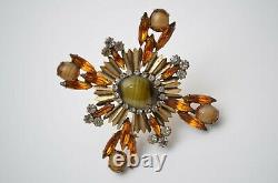 Vintage Maltese Cross Brooch Pin Pendant, Schreiner jewelry 1960s