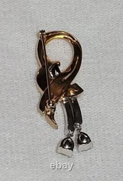Vintage Mazer Brooch Lapel Pin Jewelry Rhinestone Gold Tone