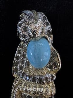 Vintage NETTIE ROSENSTEIN Figural In Gown Rhinestone Brooch super nice