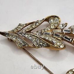 Vintage Nina Ricci Brooch Rhinestone