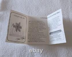 Vintage Nolan Miller Midnight Lily Black Rhinestone Brooch NIB Original Cards
