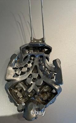 Vintage Original Eisenberg Fur Clip 3X 2 1940S Clear Rhinestones WithSilvertone