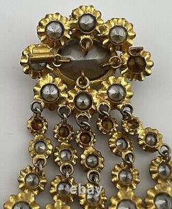 Vintage Poss. Schreiner Christian Dior Rhinestone Brooch Hook & Eye Construction