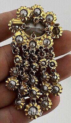 Vintage Poss. Schreiner Christian Dior Rhinestone Brooch Hook & Eye Construction