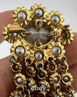 Vintage Poss. Schreiner Christian Dior Rhinestone Brooch Hook & Eye Construction