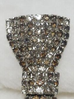 Vintage Rhinestone Bow Brooch Lapel Pin Bowtie Jewelry