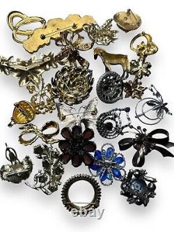 Vintage Rhinestone Brooch Lot Ciner, BSK, Sarah Coventry, Austria & Unsigned