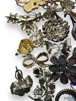 Vintage Rhinestone Brooch Lot Ciner, BSK, Sarah Coventry, Austria & Unsigned