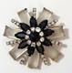 Vintage Rhinestone Brooch Pin Possible Schreiner Resin Domed Jewelry AS IS