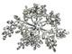 Vintage Rhinestone Floral Brooch Massive Pin Austria Costume Jewelry
