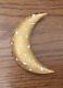 Vintage Rhinestone The Look Of Real Christian Dior Moon Crescent Brooch Pin