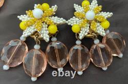 Vintage SET Brooch Pin & Earrings STANLEY HAGLER Figural SWEET BIRD in NEST