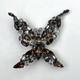 Vintage Schreiner Brooch Rhinestone Butterfly Trembler Pin Brown Verified