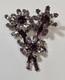 Vintage Schreiner Purple Lavendar Rhinestone Flower Trembler Brooch