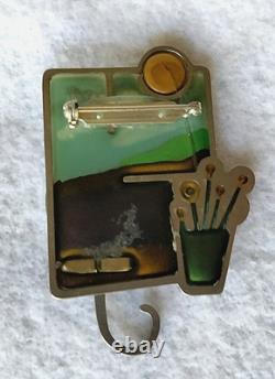 Vintage Seeka Cat Brooch Moon Gazer (173 2589)