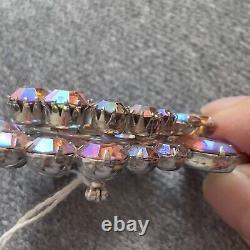 Vintage Sherman Pink Aurora Borealis Brooch