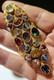 Vintage Signed ART Goldtone Multicolor Crystal Rhinestones Brooch