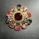 Vintage Signed JOAN RIVERS Multicolored Swarovski Crystal Brooch 2