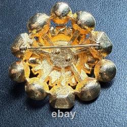 Vintage Signed JOAN RIVERS Multicolored Swarovski Crystal Brooch 2