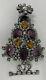 Vintage Signed Lawrence Vrba Oversized Rhinestone 3D Christmas Tree 5 Brooch