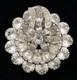 Vintage Signed/Numbered EISENBERG Diamante Rhinestone Layered PIN/Brooch, FJT