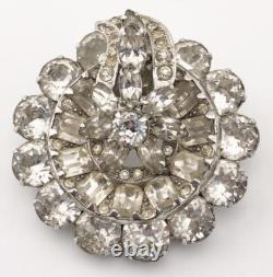 Vintage Signed/Numbered EISENBERG Diamante Rhinestone Layered PIN/Brooch, FJT
