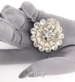 Vintage Signed/Numbered EISENBERG Diamante Rhinestone Layered PIN/Brooch, FJT