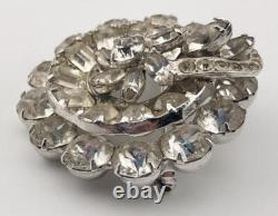 Vintage Signed/Numbered EISENBERG Diamante Rhinestone Layered PIN/Brooch, FJT