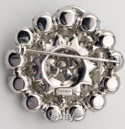 Vintage Signed/Numbered EISENBERG Diamante Rhinestone Layered PIN/Brooch, FJT