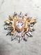 Vintage Signed RJ GRAZIANO Rhinestone Silver & Gold Tone Brooch Pendant