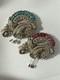 Vintage Staret Floral Spray Brooch Pair Of 2