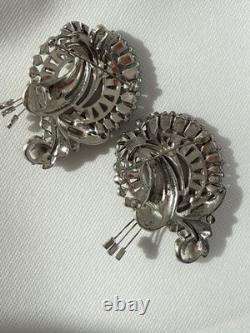 Vintage Staret Floral Spray Brooch Pair Of 2
