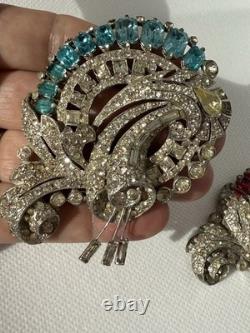 Vintage Staret Floral Spray Brooch Pair Of 2