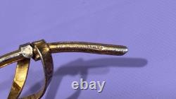 Vintage Sterling Flower Brooch Purple Pink Glass Rhinestone Floral Pin WOW